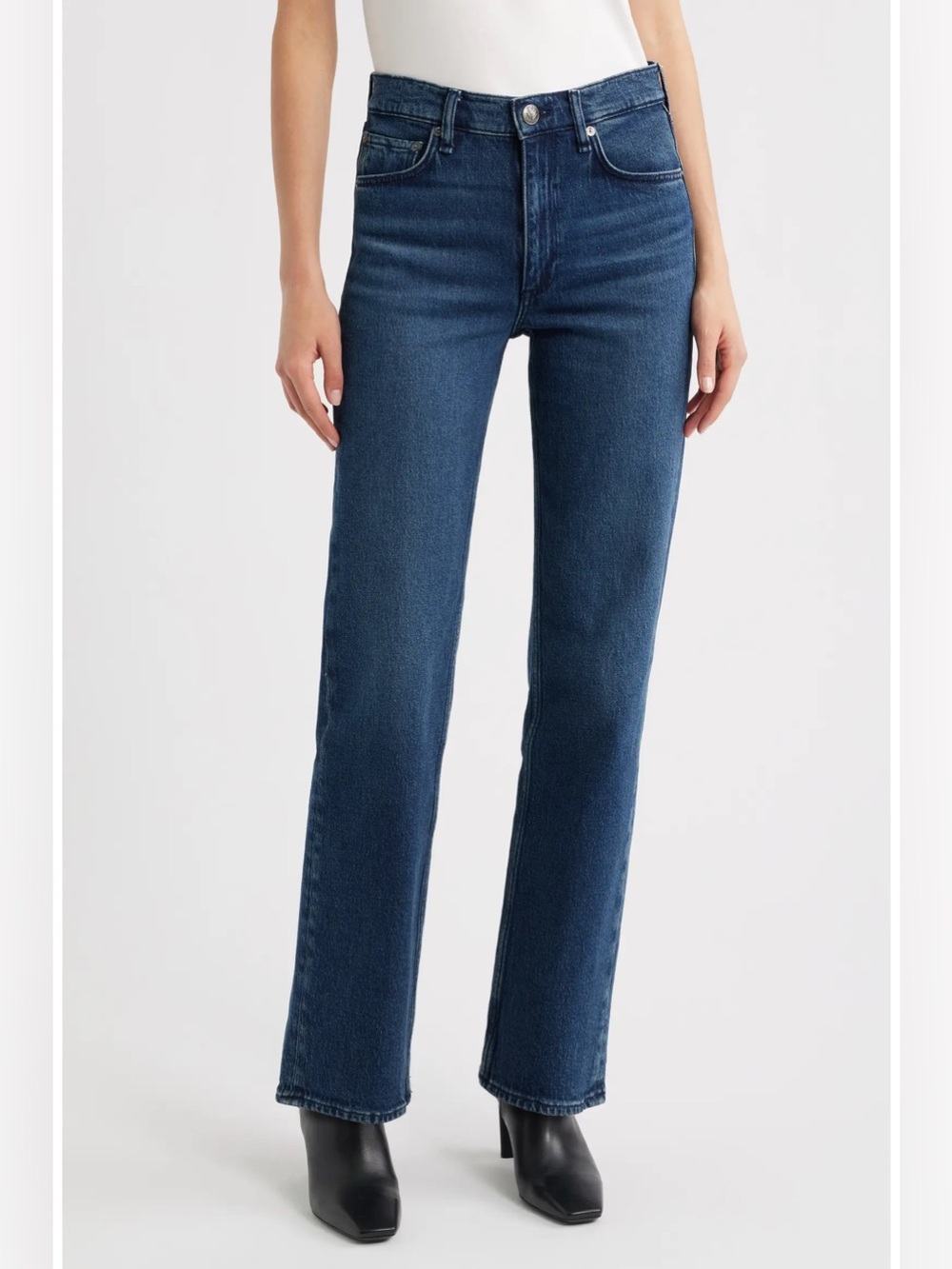 rag & bone Harlow MidRise Straight Jean in Teo
